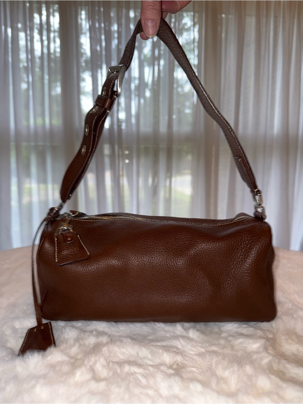 Prada Vitello Daino Box Shoulder Bag